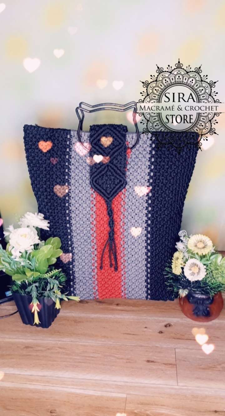 شنطة مكرمية هاند ميد