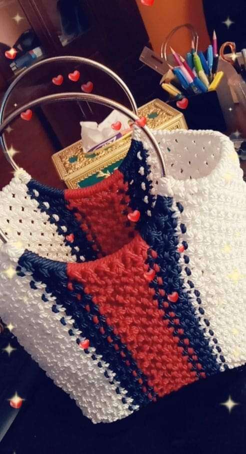 حقيبة يد مكرمية هاند ميد