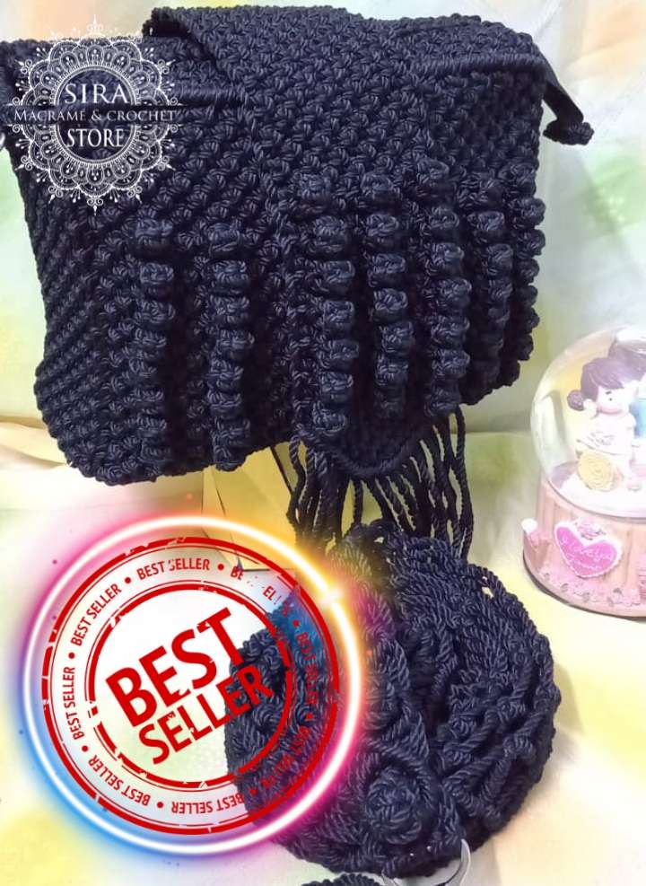 حقيبة نسائية هاند ميد مكرمية