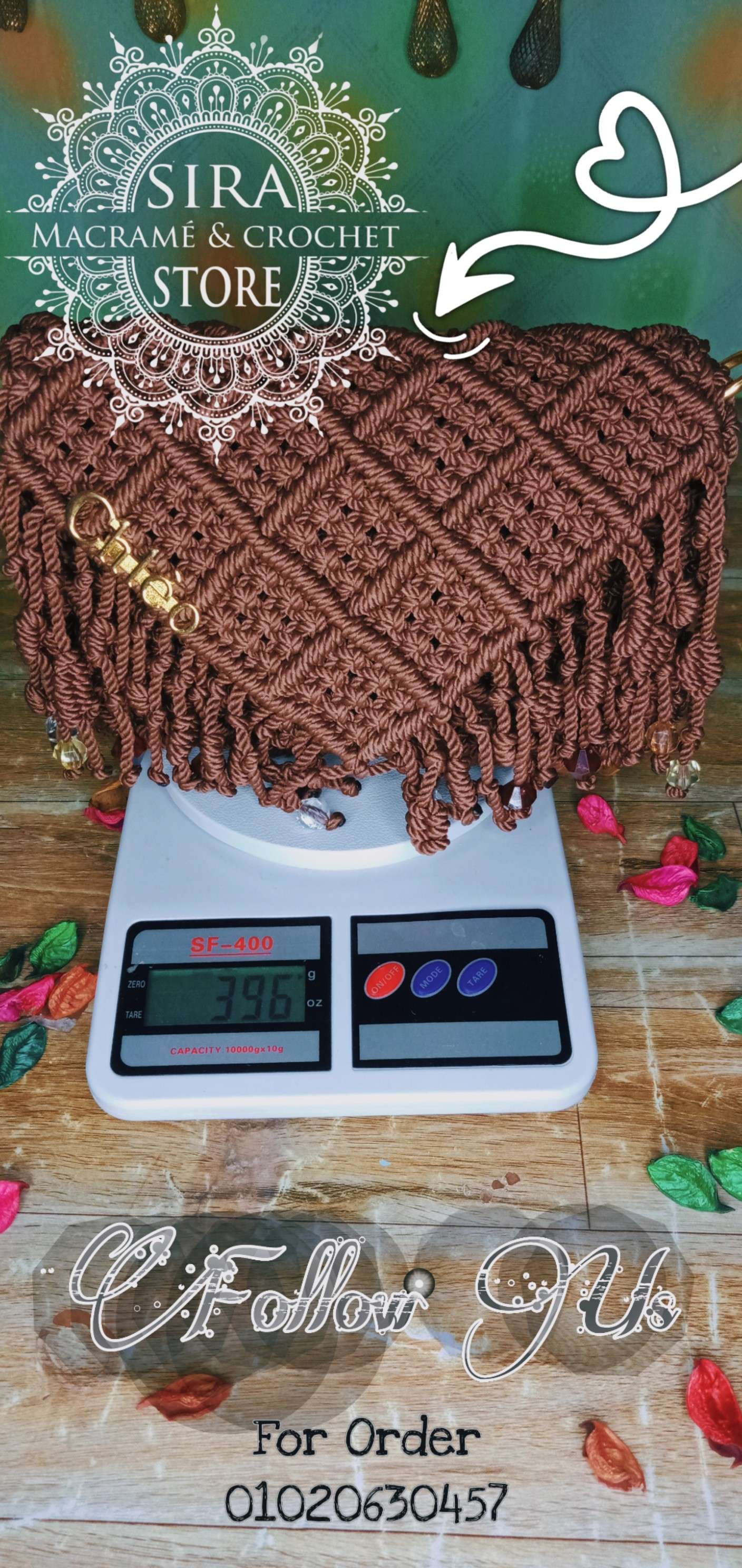 حقيبة مكرمية صغيره هاند ميد