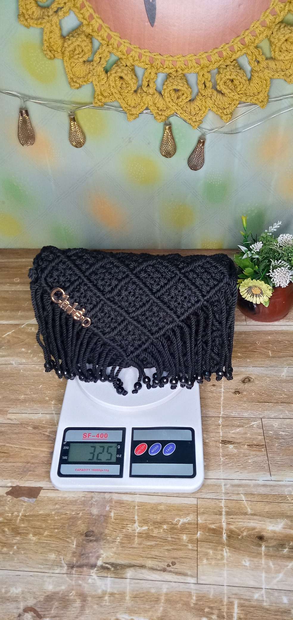 حقيبة مكرمية صغيره هاند ميد