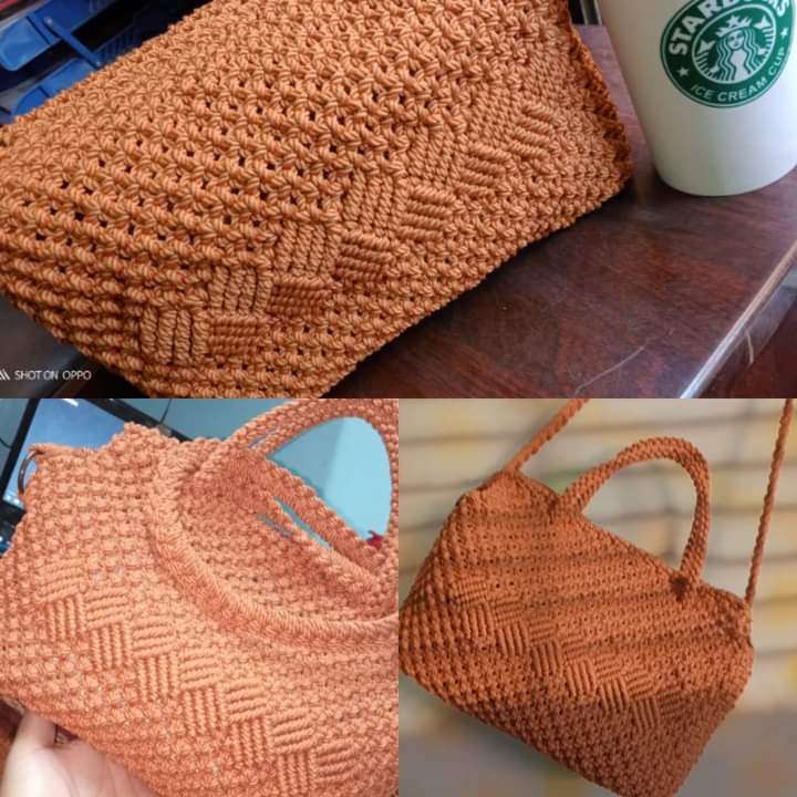 شنطه مكرمية هاند ميد