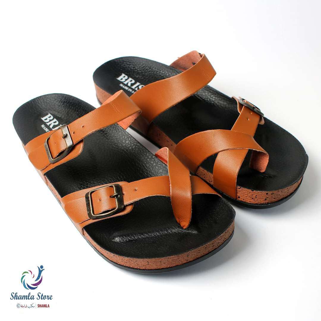 سليبر رجالي جلد طبيعي مرن لا يجرح 😬 ابزيم توسيع و تضييق👌 نعل طبي 👍