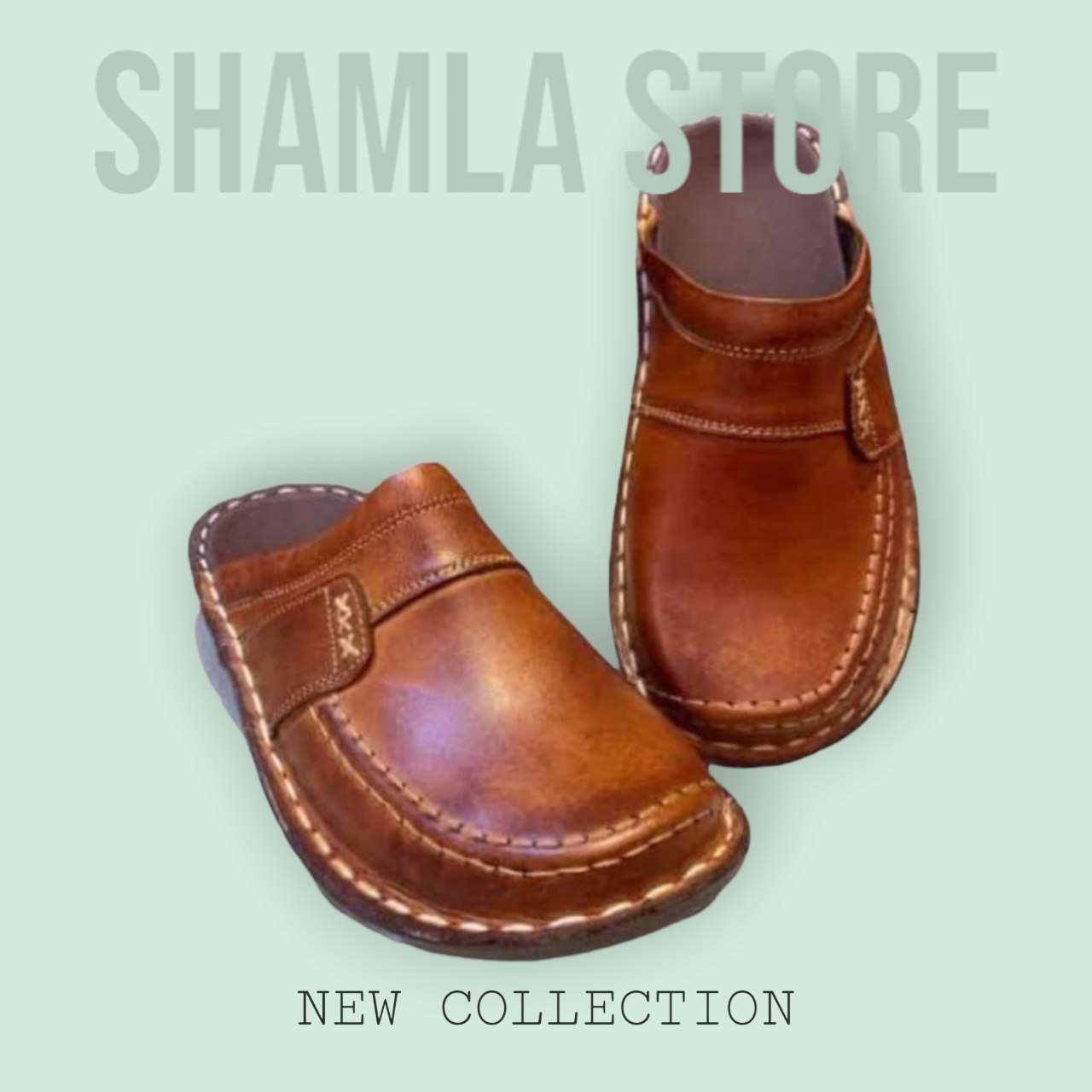 سابوه رجالي هاند ميد جلد طبيعي و نعل طبي مريح جداااااا