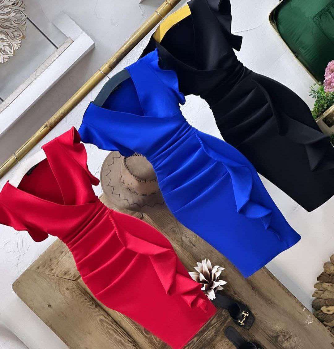 فستان سكوبا قصير مناسبات