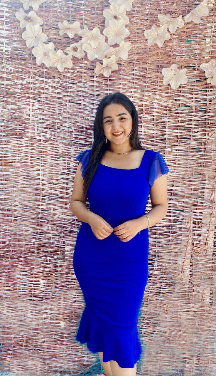 فستان سكوبا قصير مناسبات