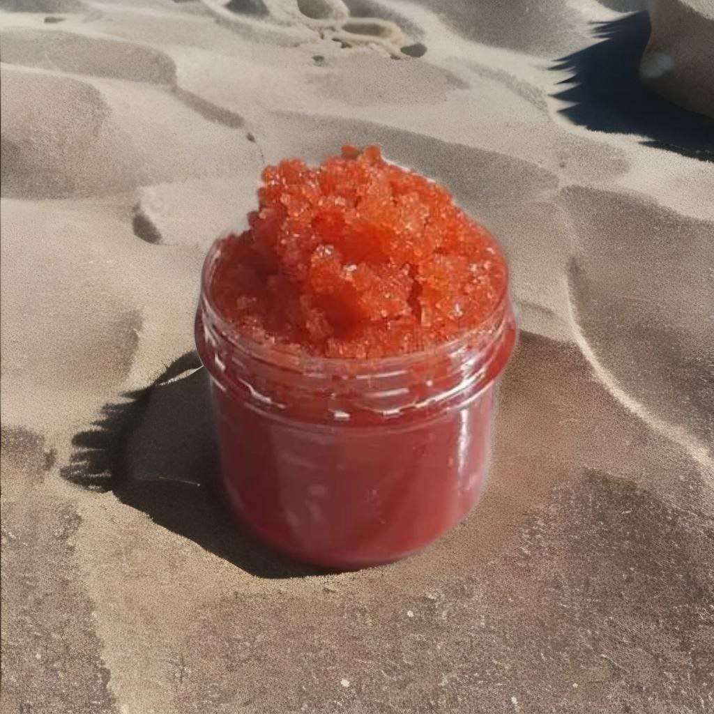 مقشر شفاه طبيعي بالفواكه