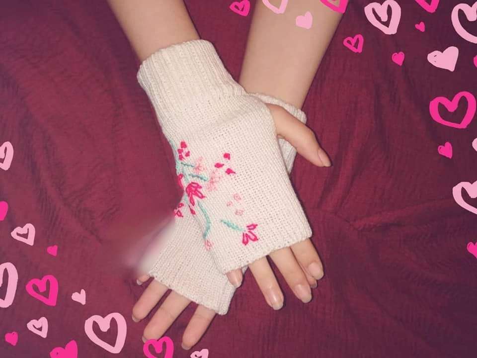 قفازات شتويه كروشيه