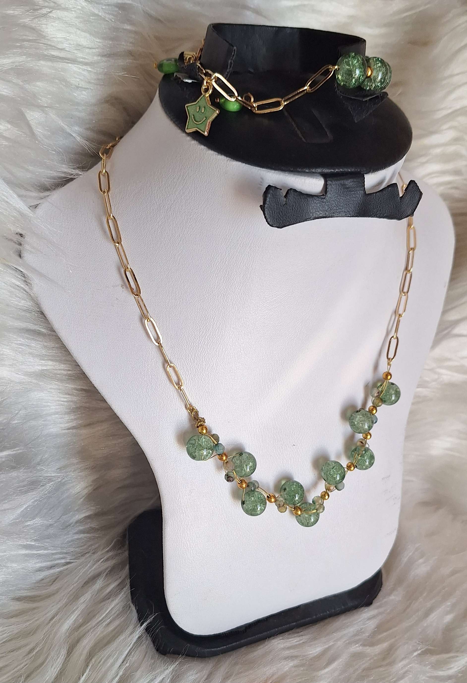 طقم اكسسورات يدوى دهب صينى