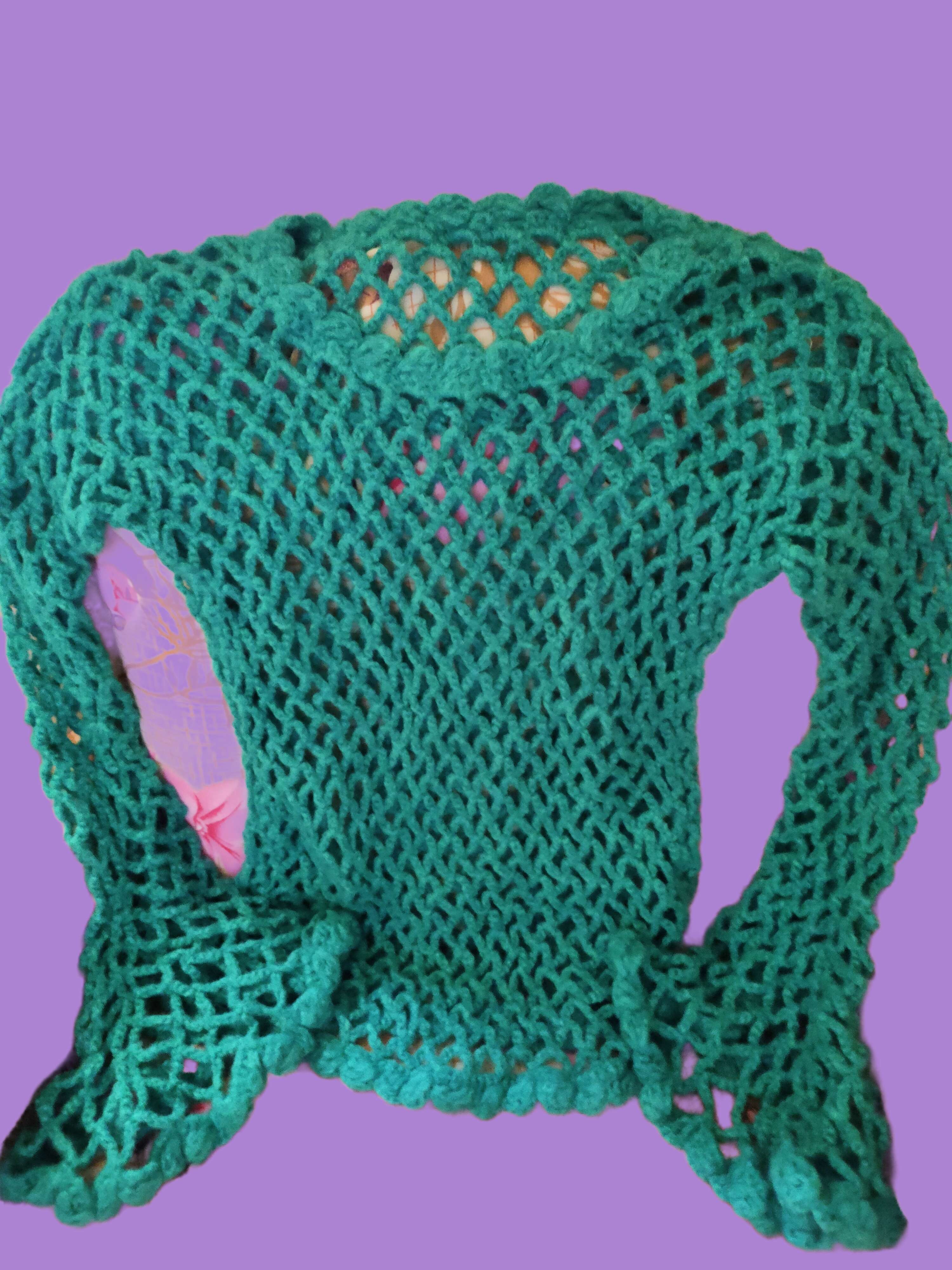 بلوزة صوف كروشيه