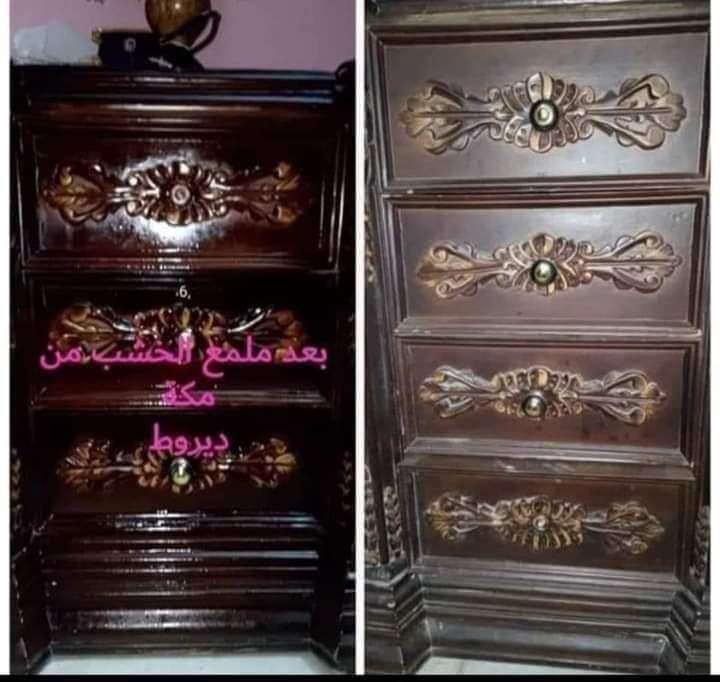 ملمع الاخشاب والموبيليا من شركه مكه