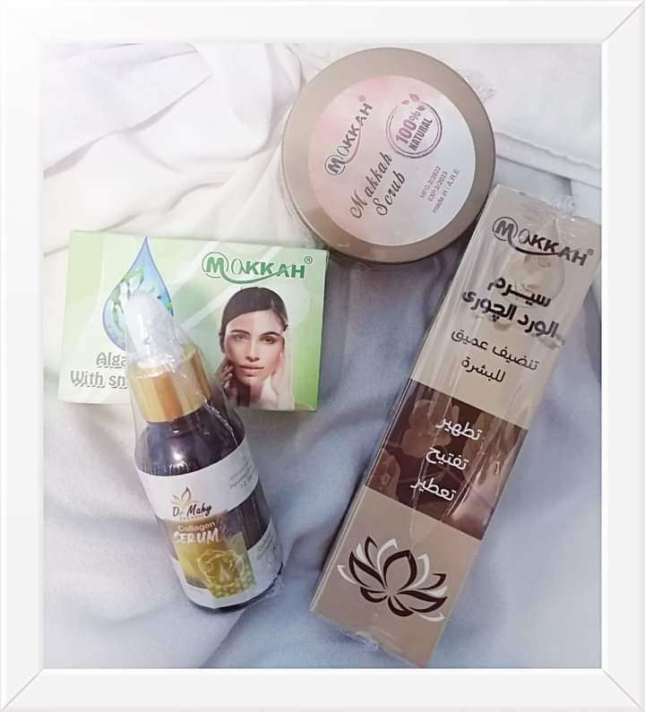 سيرم الورد الجوري + صابونه الطحالب + سيرم الذهب