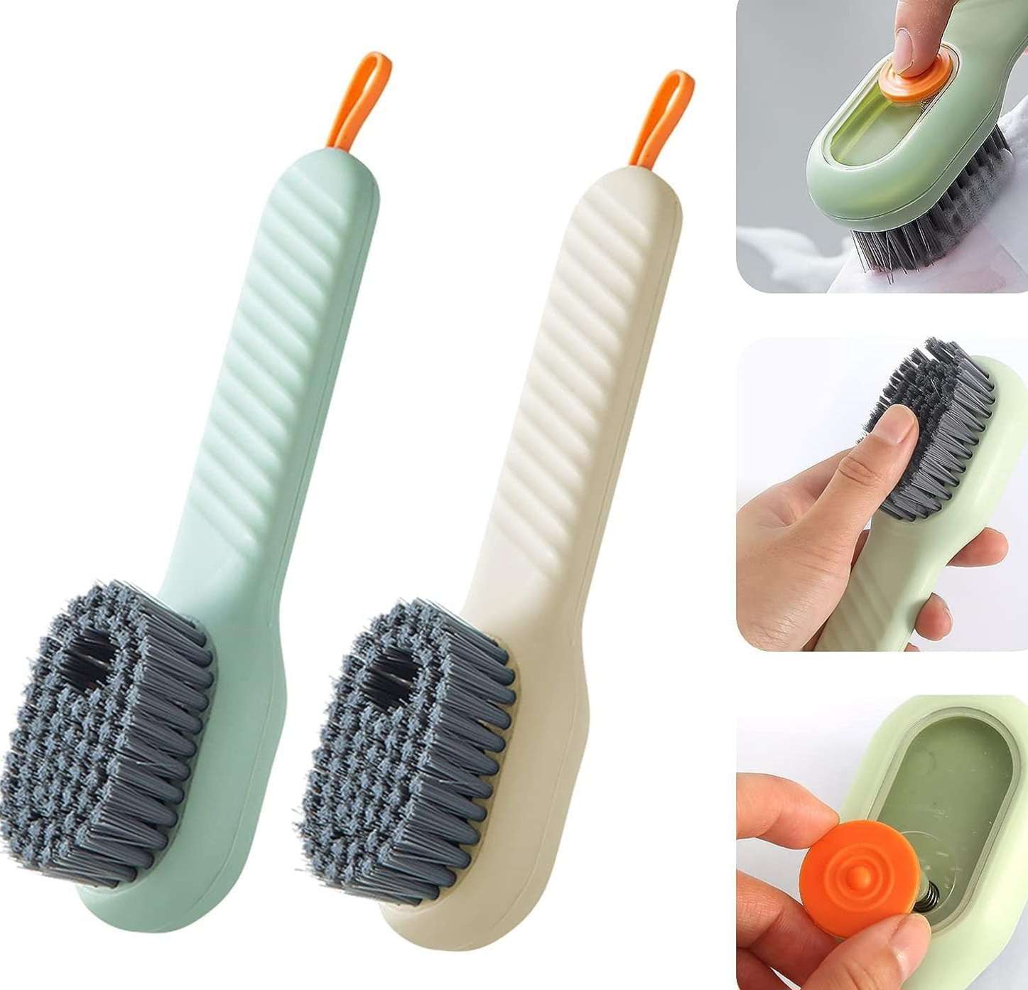 فرشة تنظيف الاحذيه والملابس (باندل قطعتين )