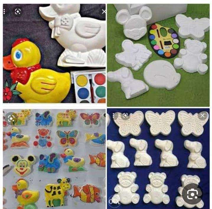 مجسمات جبس للتلوين
