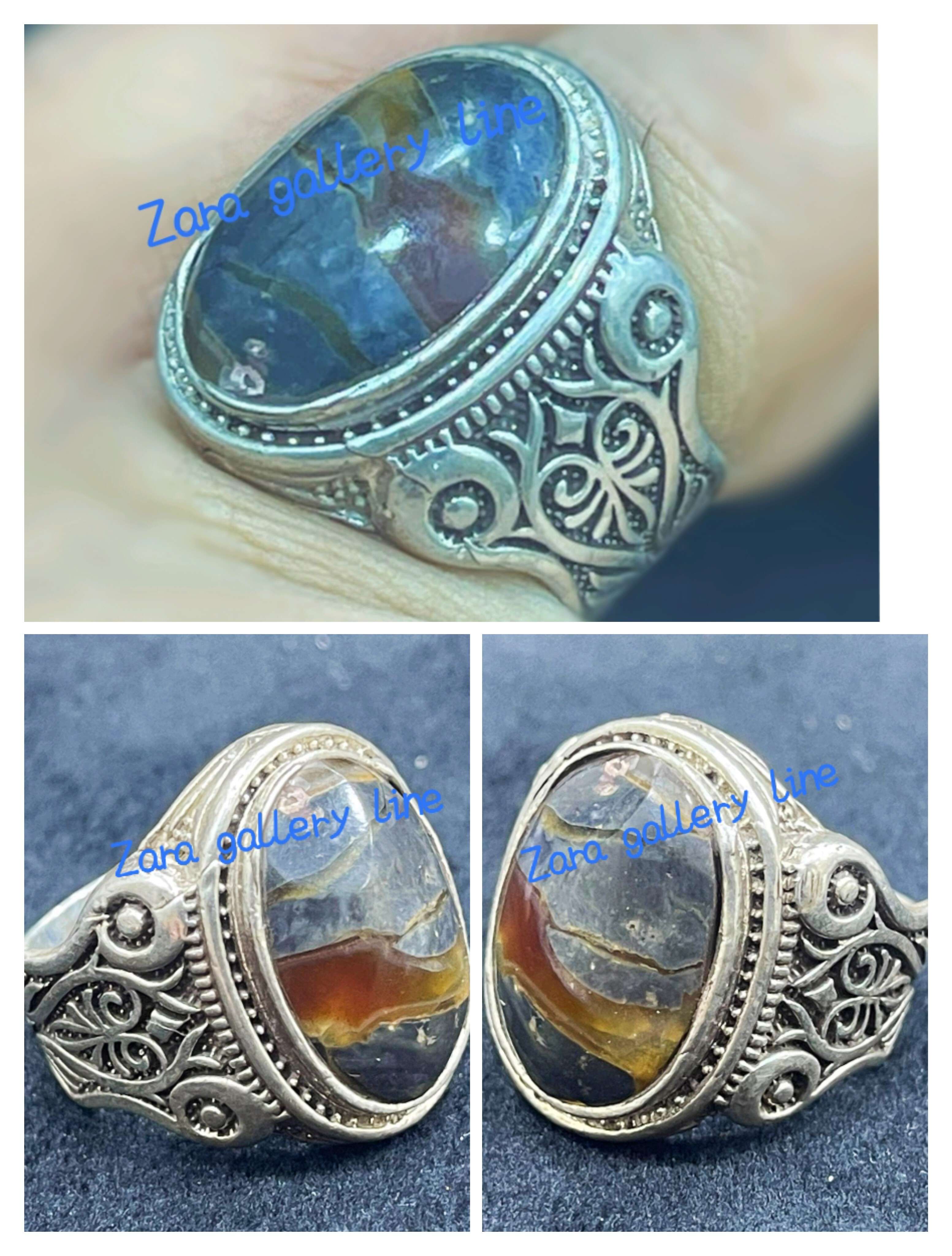 خاتم فضه بحجر عقيق خرايطي