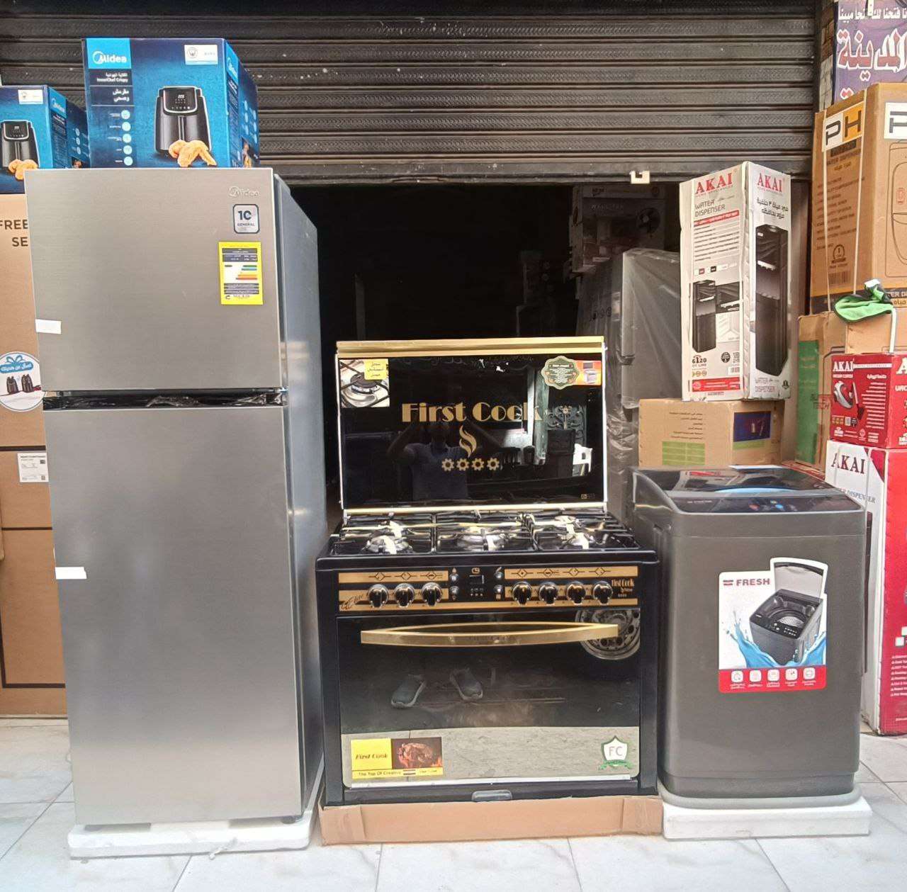 عرض عروسة (تلاجة+بوتجاز+غسالة+قلاية هوائية)