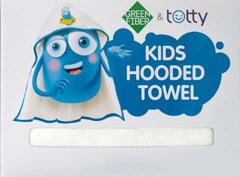 منشفة أطفال مع زاويه بيضاء مع حواف زرقاء كود#03510EU