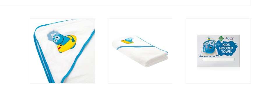 منشفة أطفال مع زاويه بيضاء مع حواف زرقاء كود#03510EU