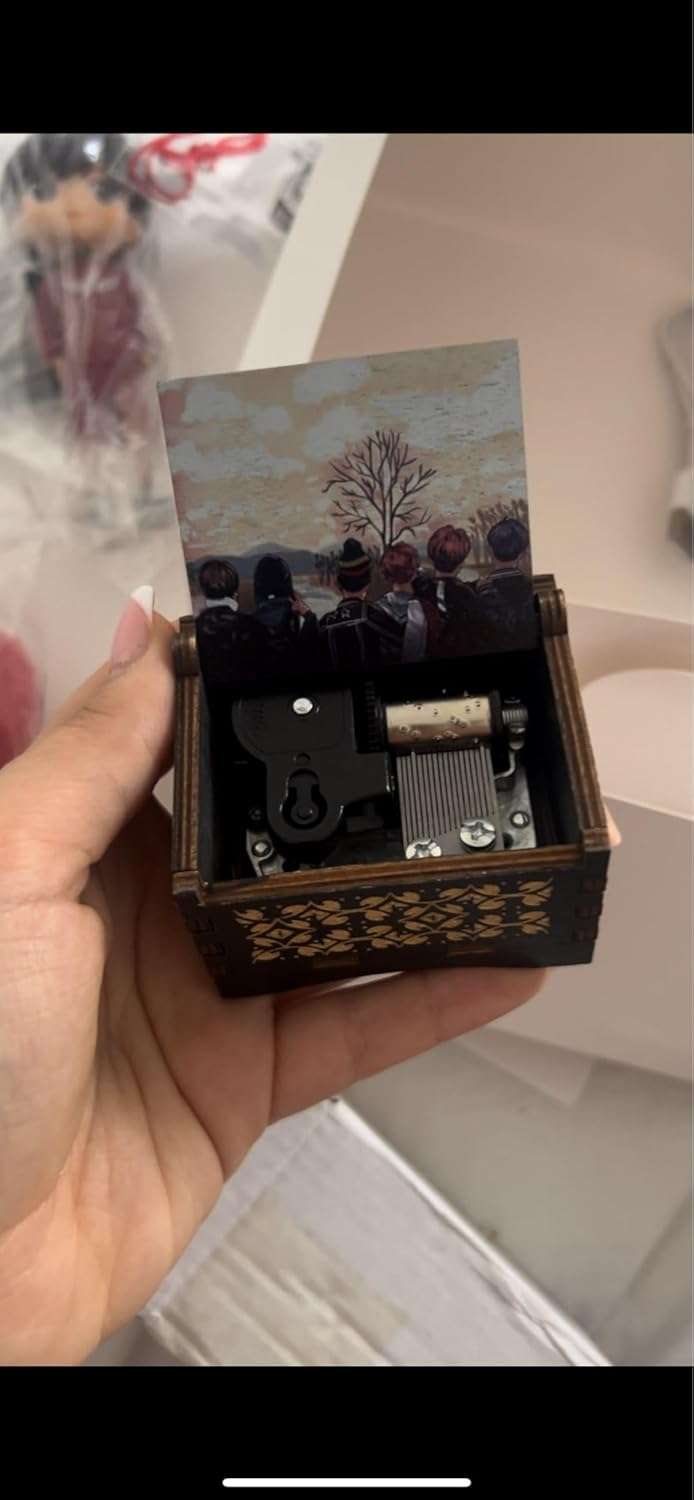 صندوق موسيقى ميكانيكي من الخشب الاسود من ماي سوق ستورB0D96KCPCP