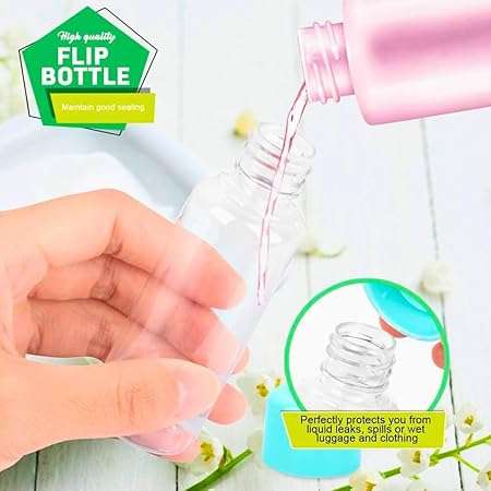 مجموعة زجاجات سفر متينة لتعبئة المكياج