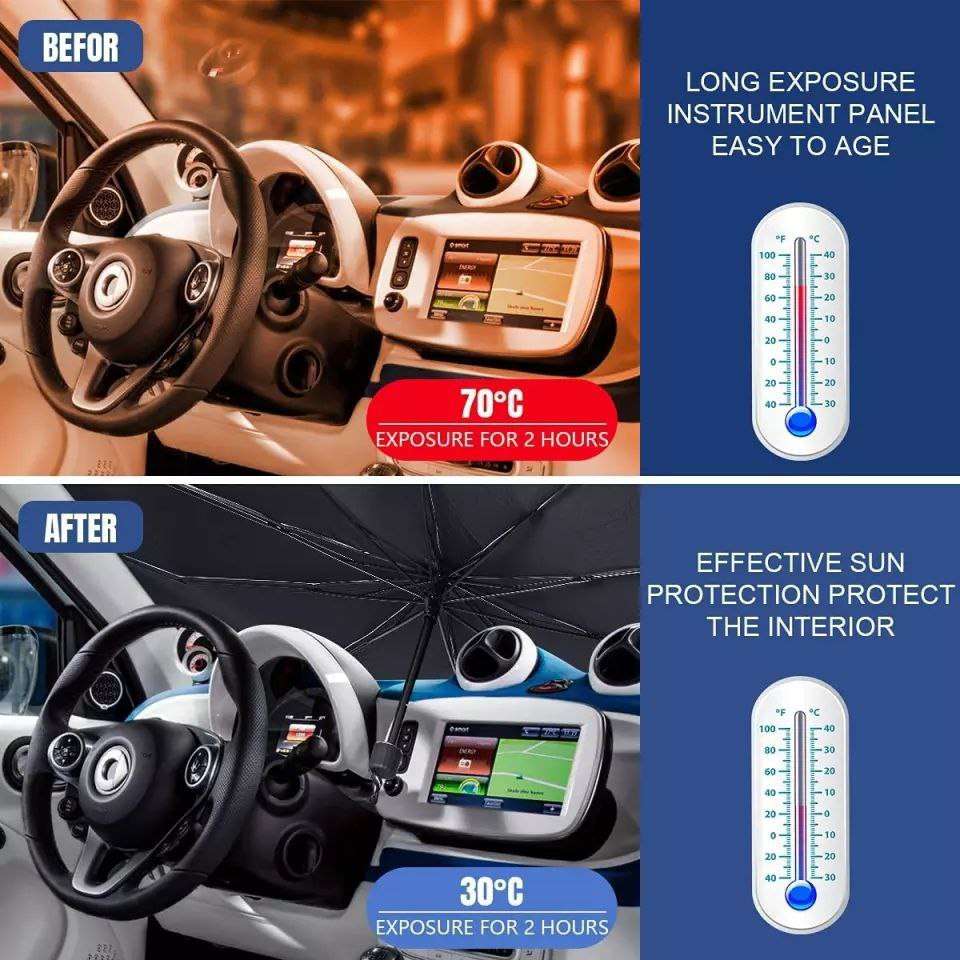 شمسيه السياره الحجم الجامبـــو تحل لك نمبر وان الحل الامثل لعربيتك   ✨