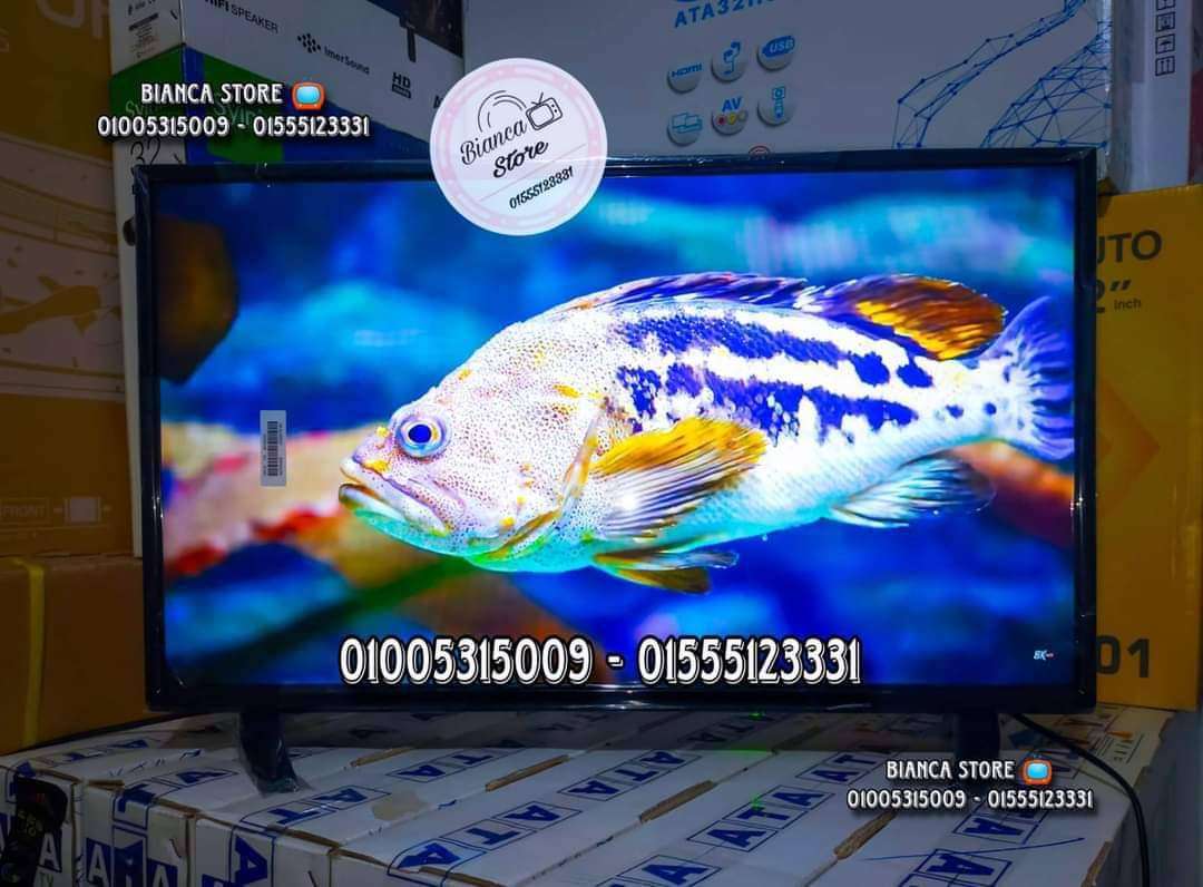 شاشة تلفزيون 32 بوصة للبيع ضمان سنتين