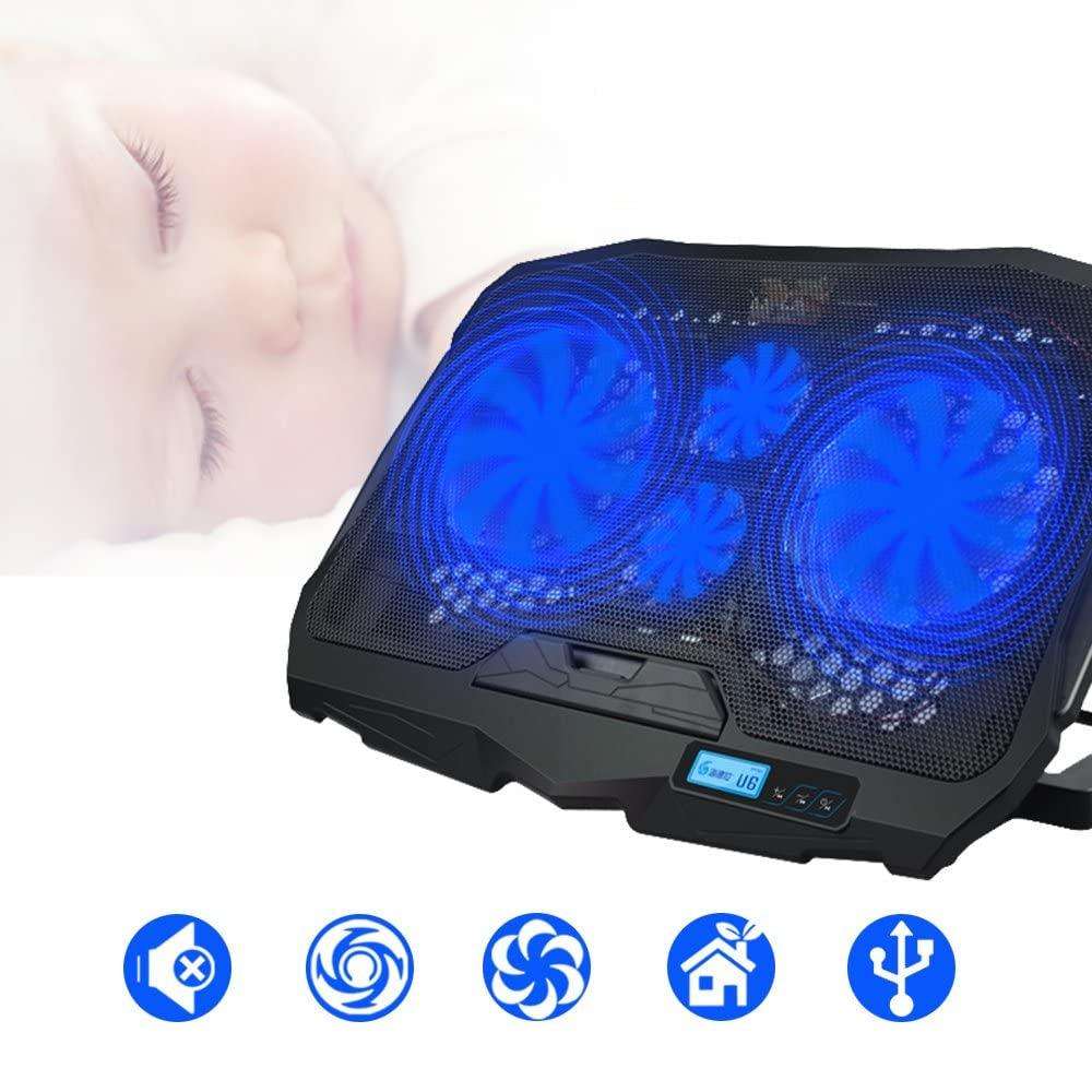 مروحة تبريد لابتوب جيجا ماكس 4 مروحه 15.6 بوصة أضاءة ليد(2020)