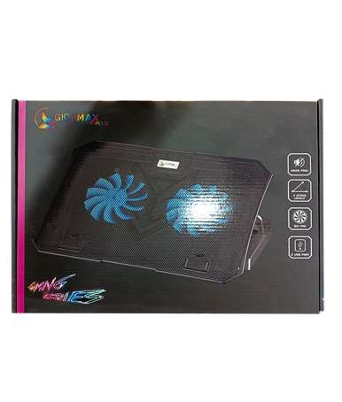مروحة تبريد لابتوب جيجا ماكس، 2 مروحه، 15.6 بوصة(88)