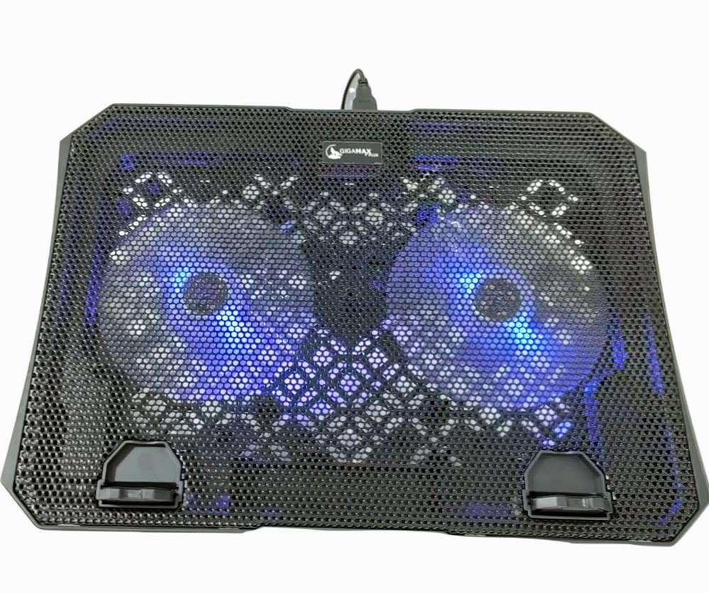 مروحة تبريد لابتوب جيجا ماكس، 2 مروحه، 15.6 بوصة(88)