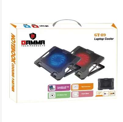 مروحة تبريد لاب توب جاما 17 بوصة، 1 مروحة، أسود، GT-89