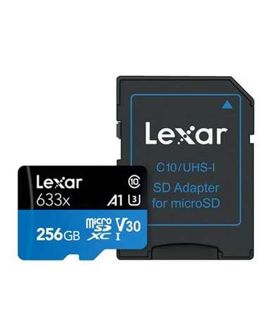 كارت ميموري Lexar 256GB High-Performance UHS-I Blue Series