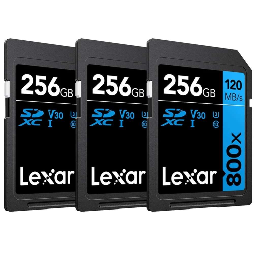 Lexar High-Performance 256GB 800x SDHC Card UHS-I-LSD08000256G-BNNNG