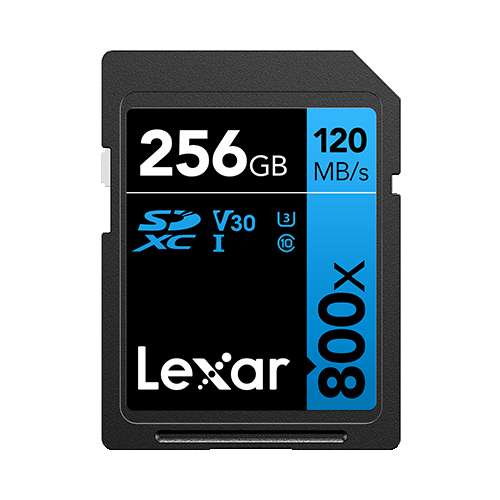 Lexar High-Performance 256GB 800x SDHC Card UHS-I-LSD08000256G-BNNNG
