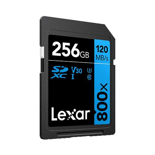Lexar High-Performance 256GB 800x SDHC Card UHS-I-LSD08000256G-BNNNG