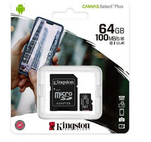 Kingston Canvas Select Plus Memory Card Micro SD 64 GB - SDCS2-64GB