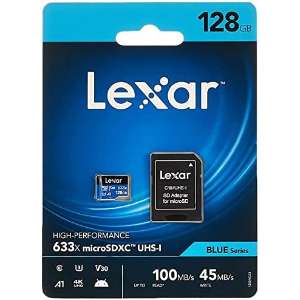 Lexar High-Performance 128GB 633X Micro Card SDXC UHS-I-LSDMI128BB633A