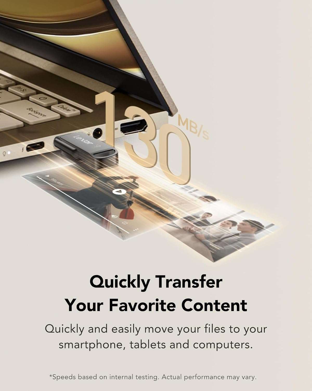 Lexar JumpDrive 64GB Dual Drive Flash D400 - LJDD400064G-BNQNG