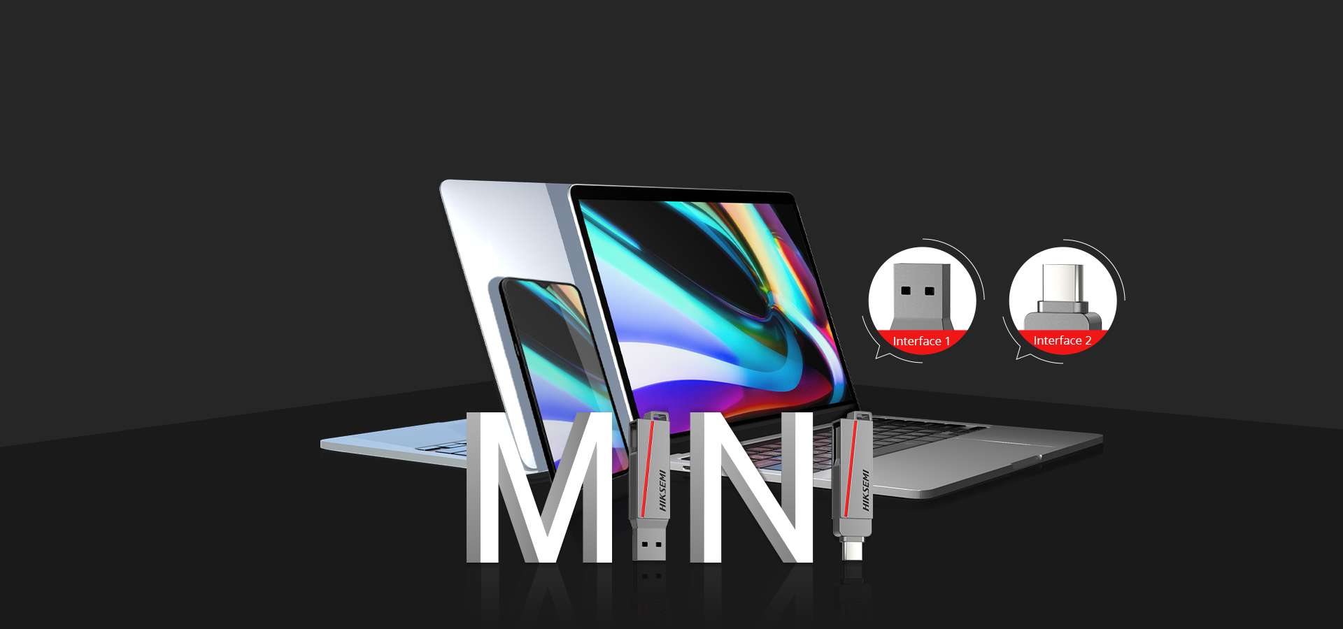 HIKSEMI 256GB DUAL SLIM USB 3.2 FLASH DRIVE (HS-USB-E307C 256G U3)