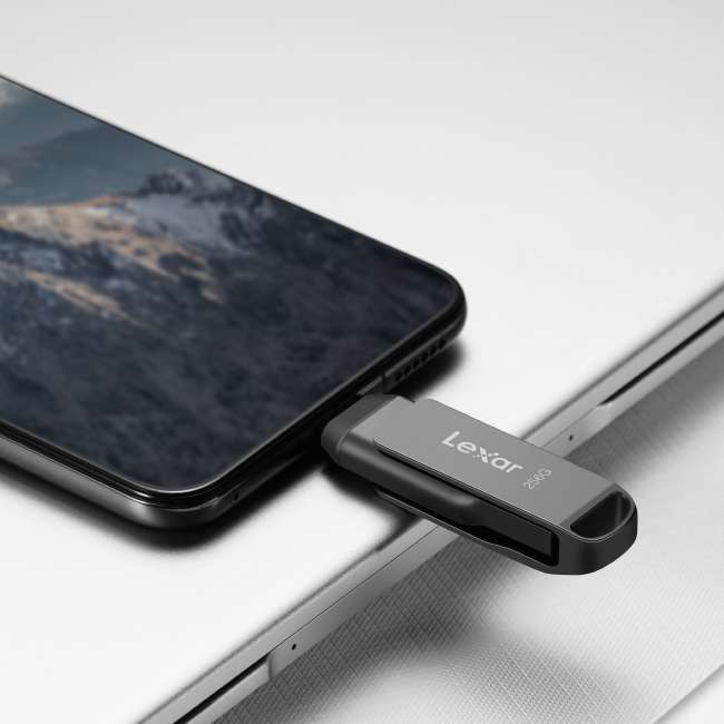 Lexar JumpDrive 128GB Dual Drive Flash D400 - LJDD4000128G-BNQNG