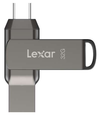 ليكسار دول درايف فلاش ميمورى 32 جيجابايت - LJDD400032G-BNQNG