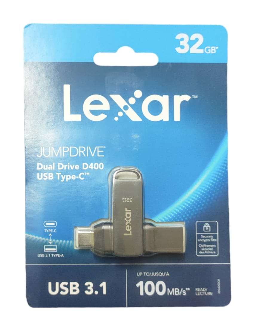 ليكسار دول درايف فلاش ميمورى 32 جيجابايت - LJDD400032G-BNQNG