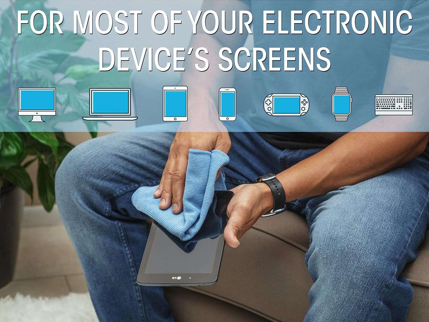 مجموعة أدوات تنظيف شاشة 3 فى 1 (سائل تنظيف-قماش تلميع-فرشة)KCL-1016