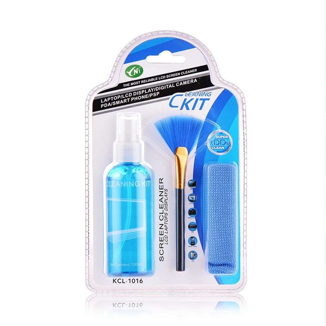 مجموعة أدوات تنظيف شاشة 3 فى 1 (سائل تنظيف-قماش تلميع-فرشة)KCL-1016
