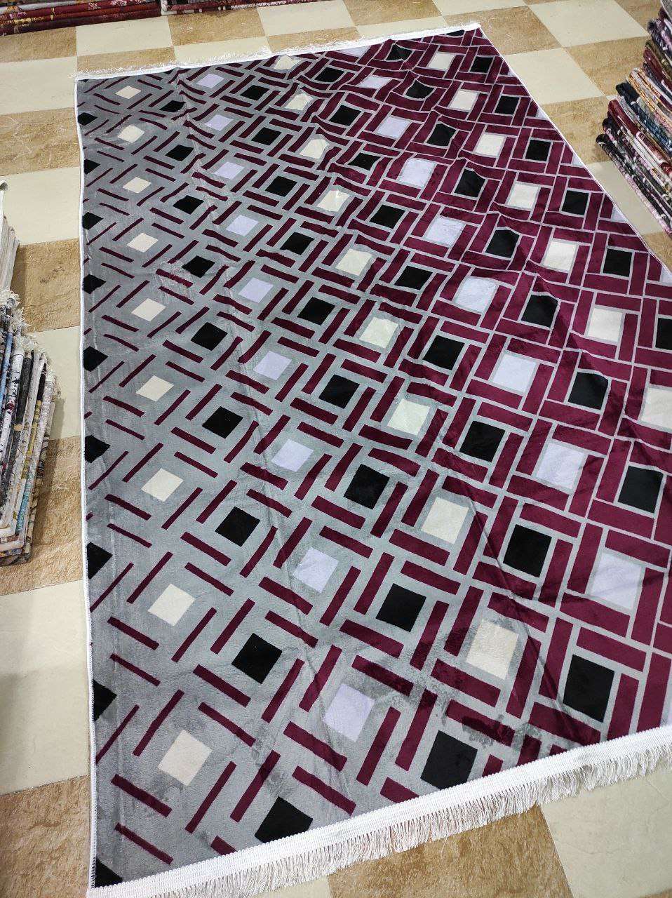 حافظة السجاد  التركي القطيفة فرو السوفت الناعم