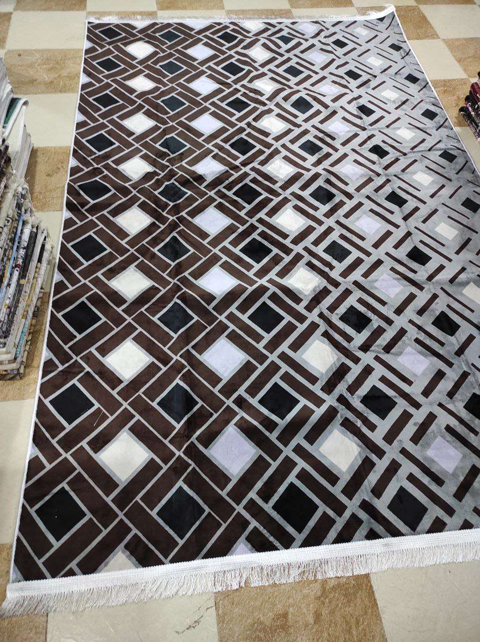 حافظة السجاد  التركي القطيفة فرو السوفت الناعم