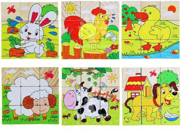 مكعبات خشبية ٦ وجه