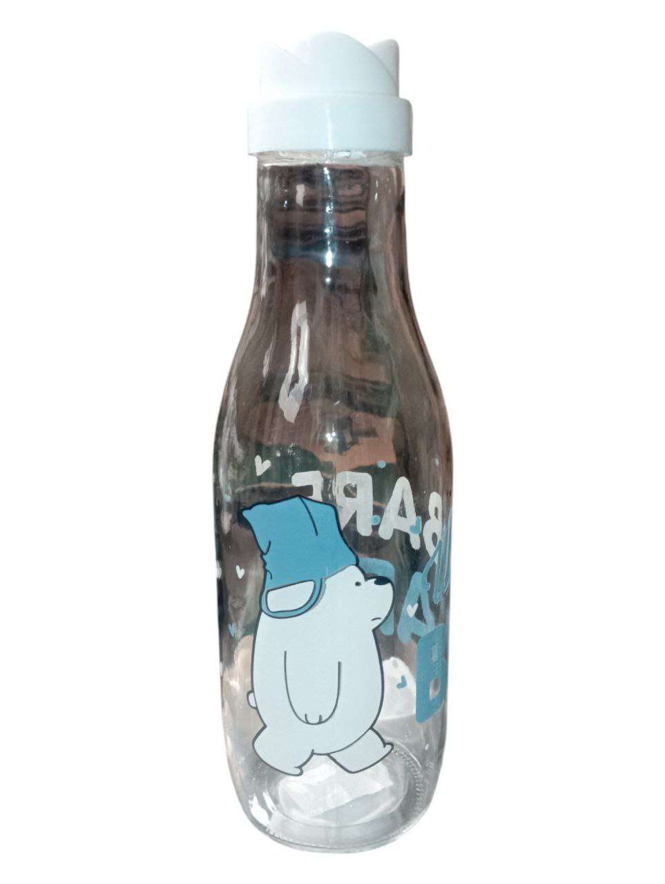 زجاجة مياه عليها رسومات