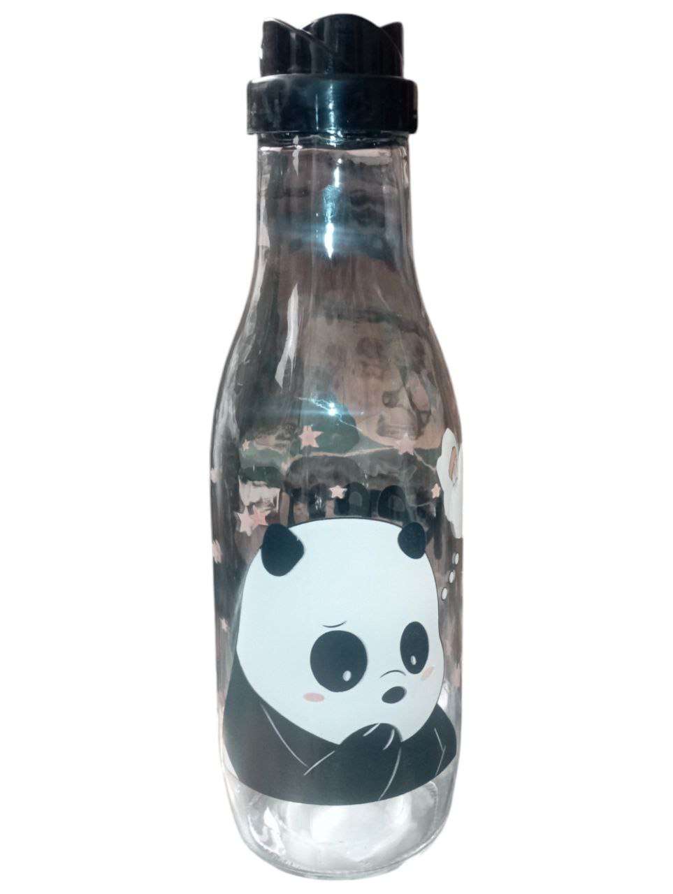 زجاجة مياه عليها رسومات