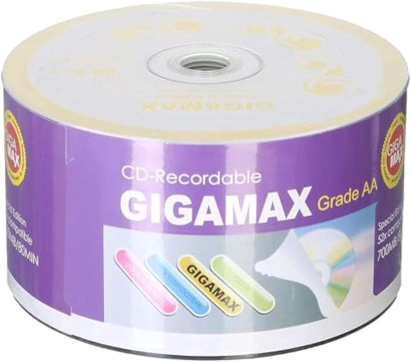 جيجا ماكس سى دى فارغ 700 ميجا عدد 50 قطعة - CD GIGAMAX