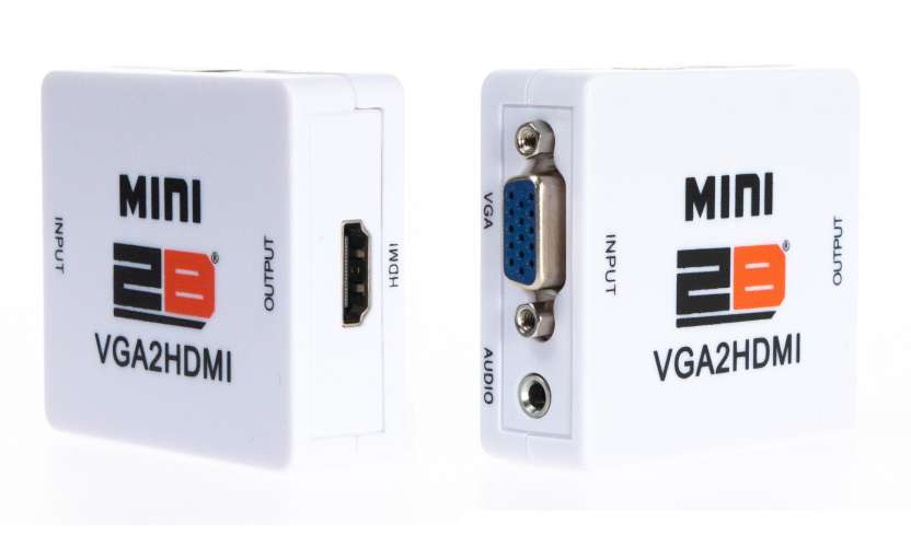 توبي محول من VGA الي HDMI مع مخرج صوت - أبيض (CV748)